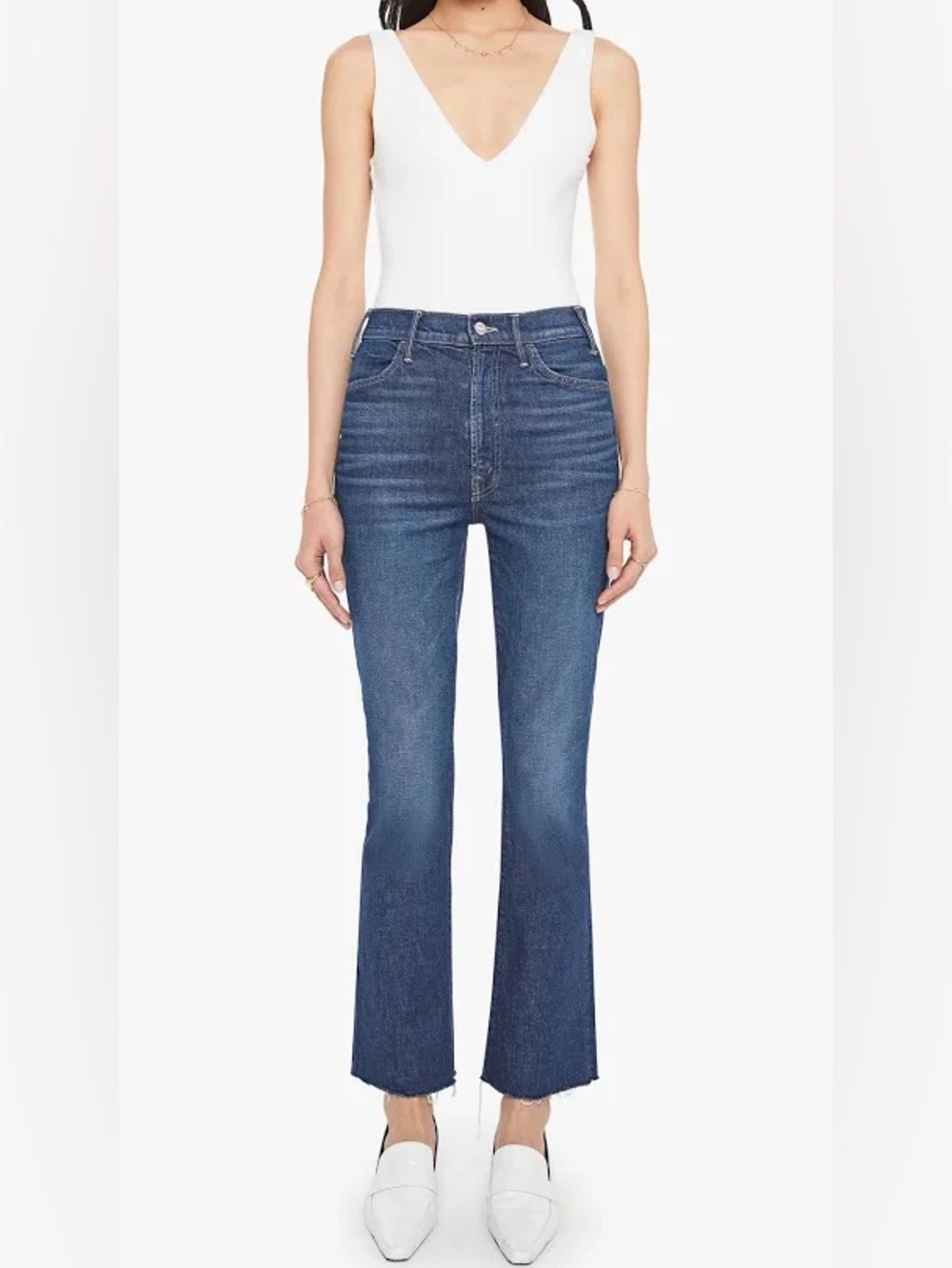 Mother Hustler Flood Fray Jeans - Size 26